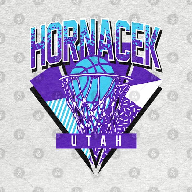 Utah Basketball Throwback 90s Hornacek by funandgames